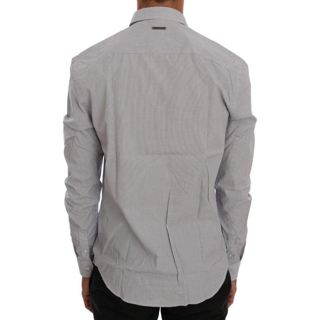 قميص فرانكي موريلو الأنيق ذو المربعات الزرقاء الكاجوال