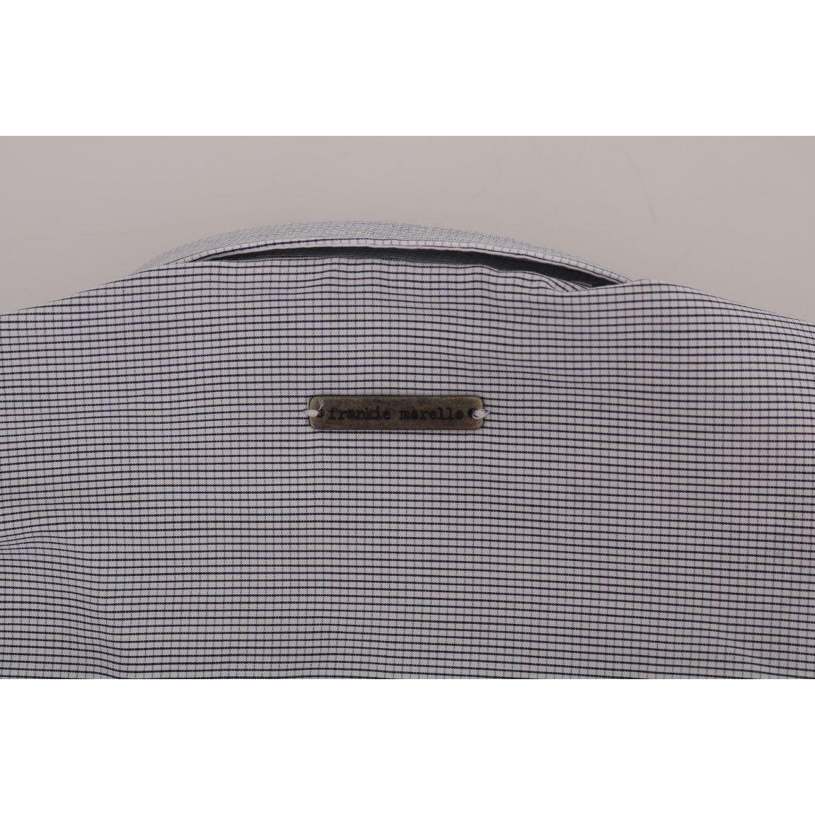 قميص فرانكي موريلو الأنيق ذو المربعات الزرقاء الكاجوال