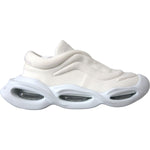 Dolce & Gabbana White Padded Fabric Wave Low Top Sneakers Shoes Dolce & Gabbana Light Gray