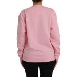 Philippe Model Pink Cotton Logo Print Long Sleeves Pullover Sweater TSH83287-L