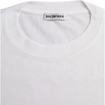 Balenciaga White Cotton Crew Neck Short Sleeves T-shirt TSH85027-L