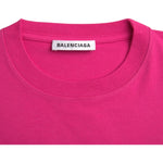 Balenciaga Pink Cotton Crew Neck Short Sleeves Tee Top T-shirt TSH85038-L