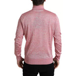 Dolce & Gabbana Pink Polyester Collared Men Pullover Sweater TSH85144-50