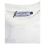 Dolce & Gabbana White Logo Cotton Crew Neck Pullover Sweater TSH84894-46