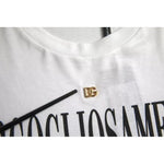Dolce & Gabbana White Logo Cotton Round Neck Short Sleeves T-shirt TSH84589-50