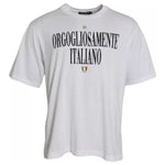 Dolce & Gabbana White Logo Cotton Round Neck Short Sleeves T-shirt TSH84589-50