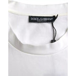 Dolce & Gabbana White Logo Embossed Cotton Crewneck T-shirt TSH84884-56