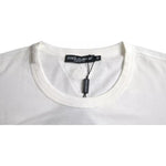 Dolce & Gabbana White Logo Floral Cotton Crew Neck T-shirt TSH851967-50