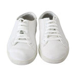 Dolce & Gabbana White Saint Tropez Lace Up Men Sneakers Men Shoes MV3593-44