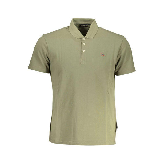 Napapijri Green Cotton Mens Polo Shirt NA-19583-M-FBB-305