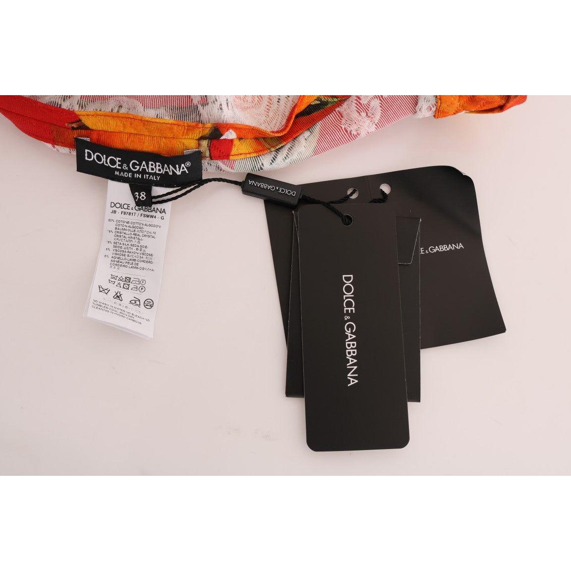 بلوزة من الكريب المزخرفة بطبعة الأزهار من دولتشي آند غابانا