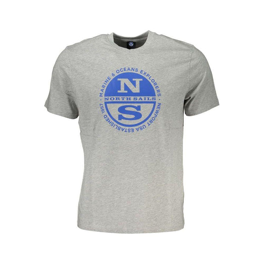 North Sails Gray Cotton T-Shirt NOSA-27304-XL-FBB-199
