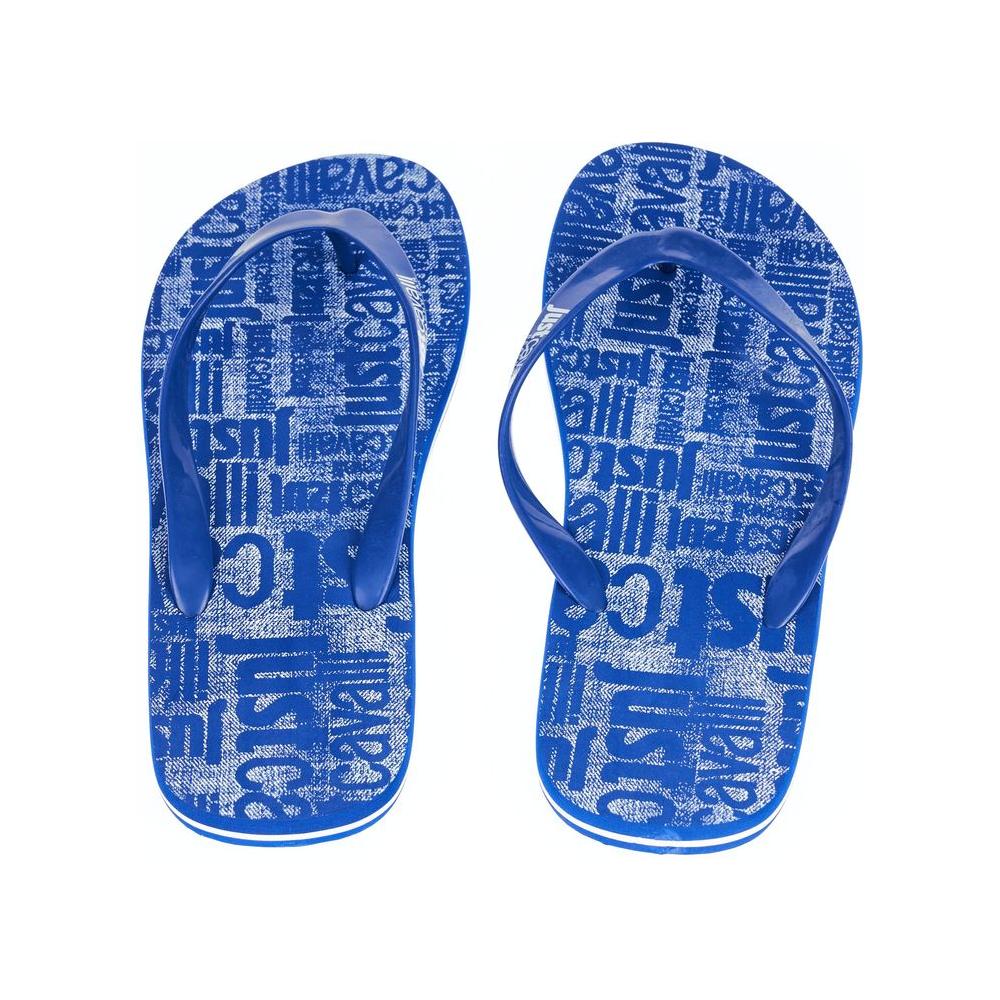 صندل رجالي من Just Cavalli مصنوع من مادة EVA باللون الأزرق الفاتح