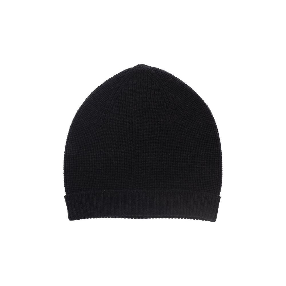Alpha Studio Black Merino Wool Men's Hat