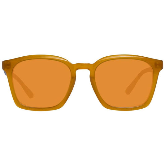 Scotch & Soda yellow square men's sunglasses with full-rim acetate frame and gradient brown lenses. UVA & UVB protection included.