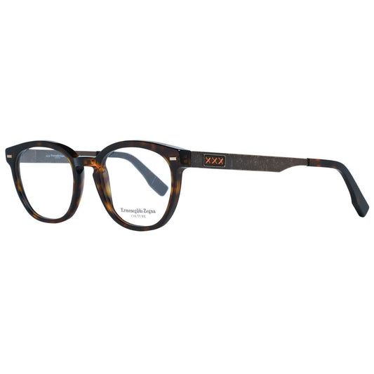 Ermenegildo Zegna Brown Men Glasses Frame