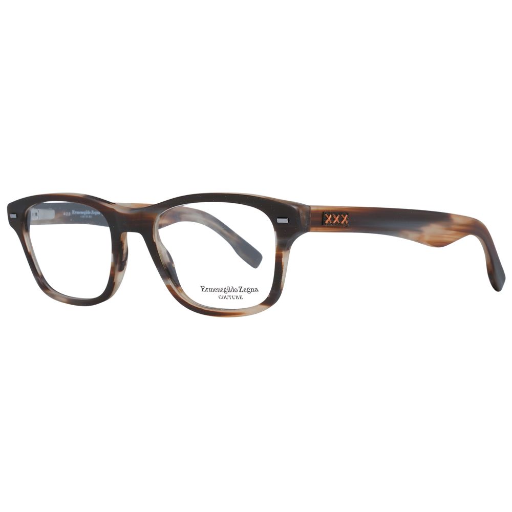 Ermenegildo Zegna Brown Plastic Glasses (Frames)