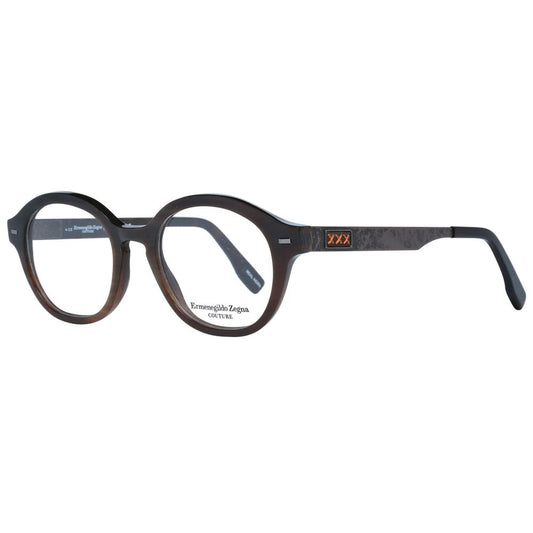 Ermenegildo Zegna Brown Men Glasses Frame