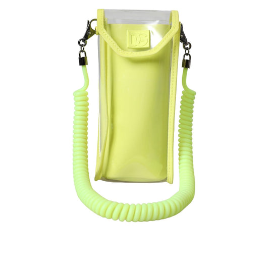 Dolce & Gabbana Yellow Green Plastic DG Logo Neck Strap Cardholder Wallet BAG1501