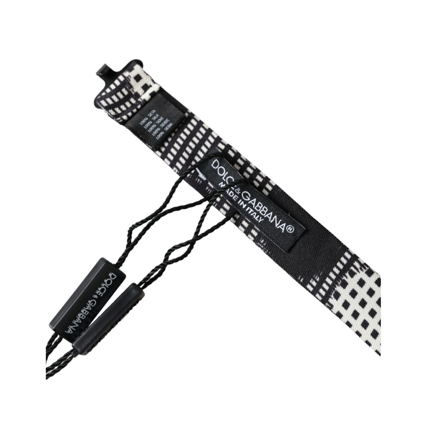 ربطة عنق بابيلون للرجال من دولتشي آند غابانا متعددة الألوان من الحرير المنقط برقبة قابلة للتعديل