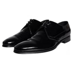 Dolce & Gabbana Black Calfskin Leather Derby Men Dress Shoes Dolce & Gabbana Black