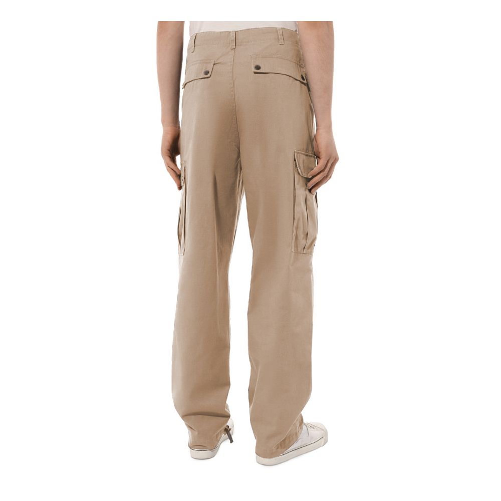 Comme Des Fuckdown Beige Cotton Men Cargo Trouser
