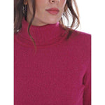 Yes Zee Fuchsia Viscose Sweater YE-13713-XS