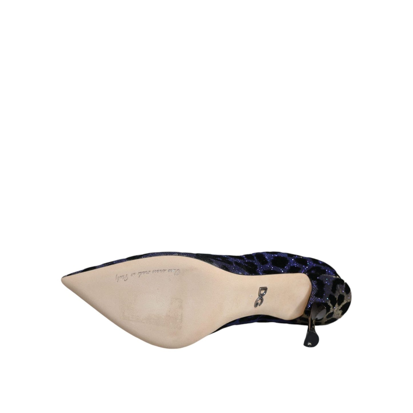 Dolce & Gabbana Violet Leopard Lurex High Heels Pumps Shoes