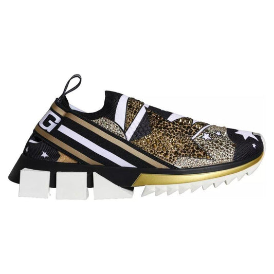 Dolce & Gabbana Multicolor Comet Star Print Sorrento Sneakers Shoes Dolce & Gabbana Light Gray