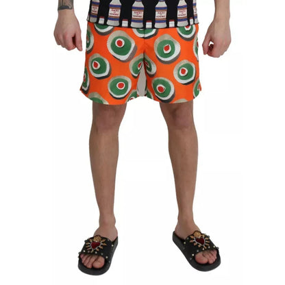 Dolce & Gabbana Orange Cupcake Beachwear Shorts Swimwear