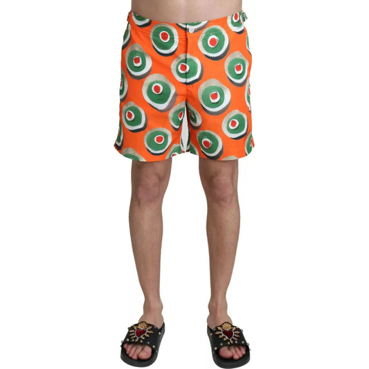 Dolce & Gabbana Orange Cupcake Beachwear Shorts Swimwear Dolce & Gabbana Sienna