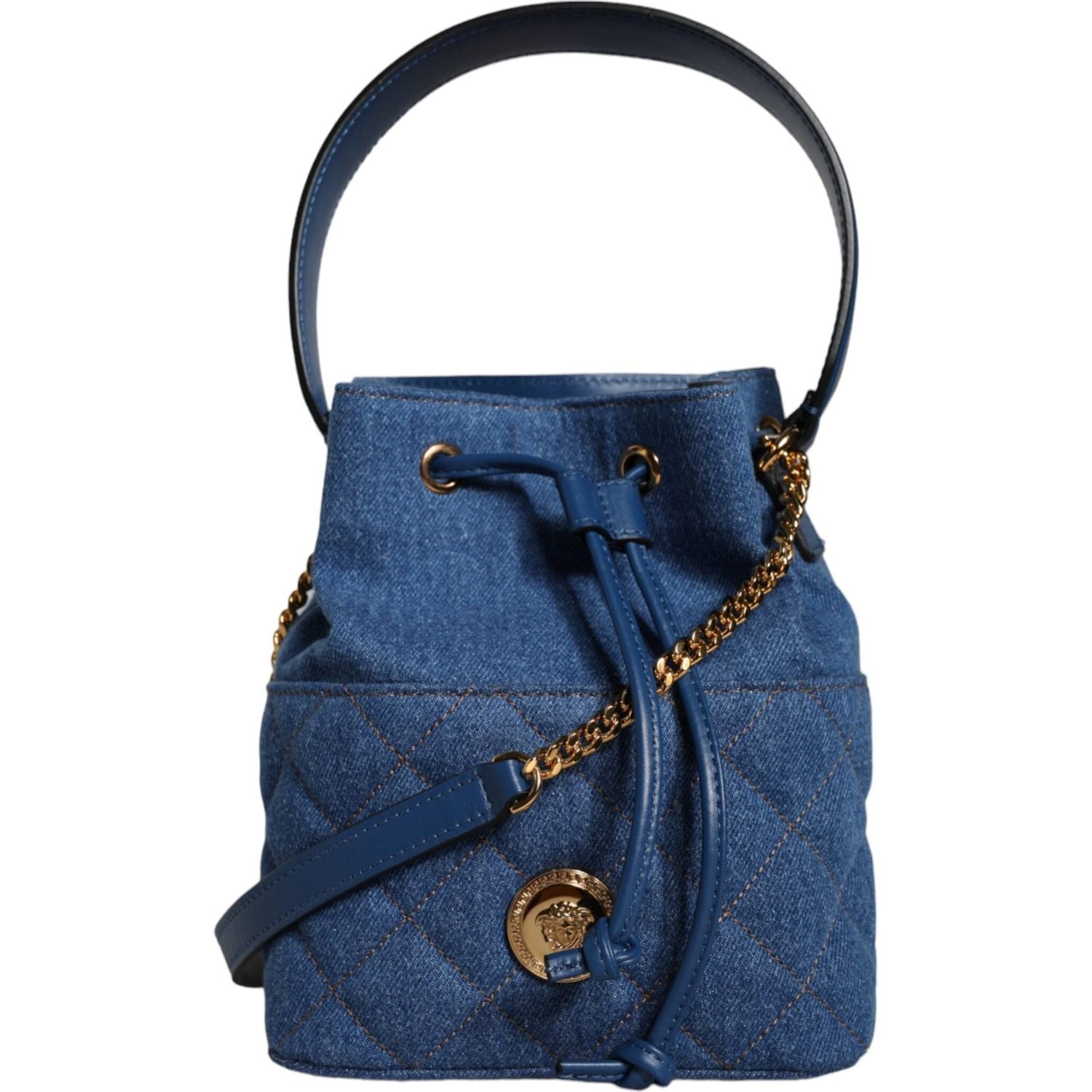 Front view with bag zipped and handles upright.