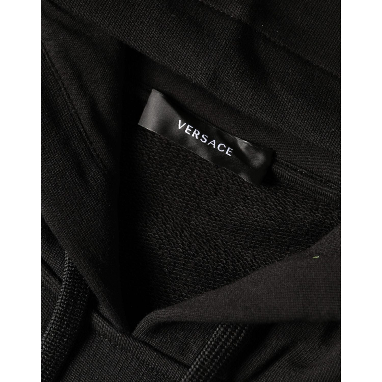 سويت شيرت بغطاء رأس وسويت شيرت من القطن بطبعة ميدوسا باللون الأسود من فيرساتشي