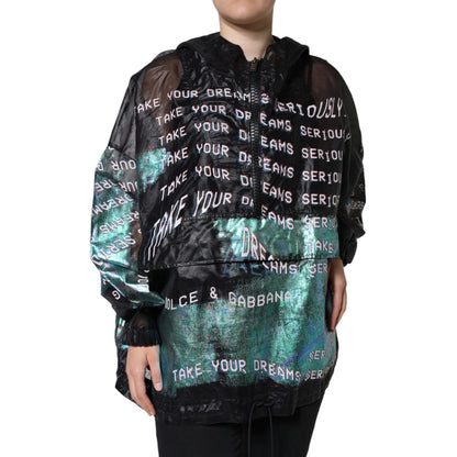 Dolce & Gabbana Multicolor Print Hooded Sweatshirt Sweater