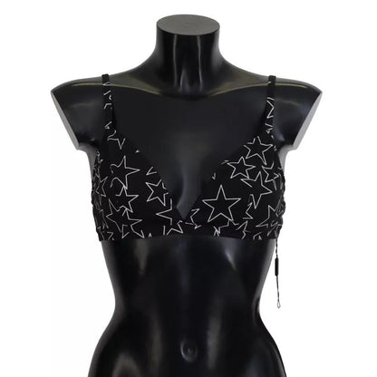 Dolce & Gabbana Black Millennials Star Non Wire Cotton Bra Underwear