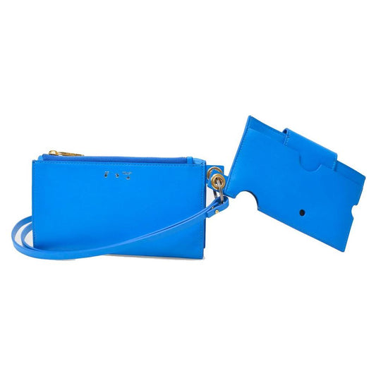Off-White Blue Leather Shoulder Bag Off-White Dodger Blue