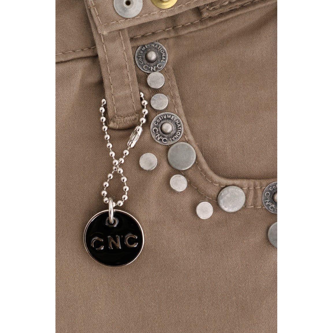 Costume National Beige Cotton Stretch Slim Fit Jeans Jeans & Pants