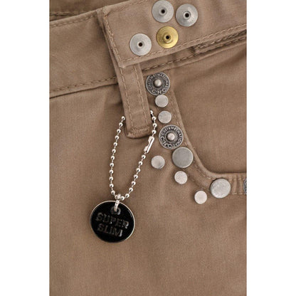 Costume National Beige Cotton Stretch Slim Fit Jeans Jeans & Pants