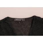 Ermanno Scervino Gray Wool Lace Top Long Sleeved T-shirt TSH1553-1