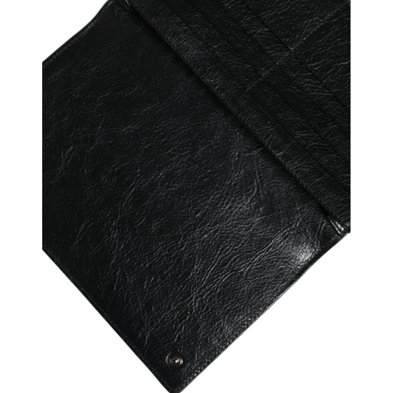 Dolce & Gabbana Black Leather DG Logo Bifold Card Slot Crossbody Bag