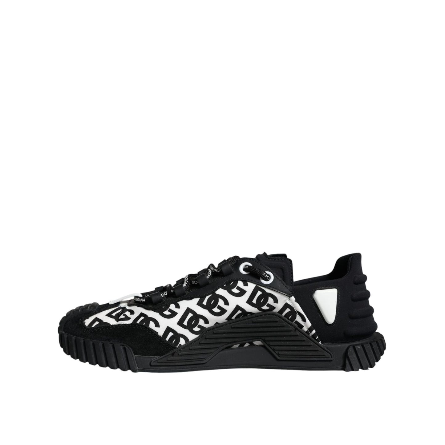 Dolce & Gabbana Black Logo Lace Up Low Top NS1 Sneakers Shoes