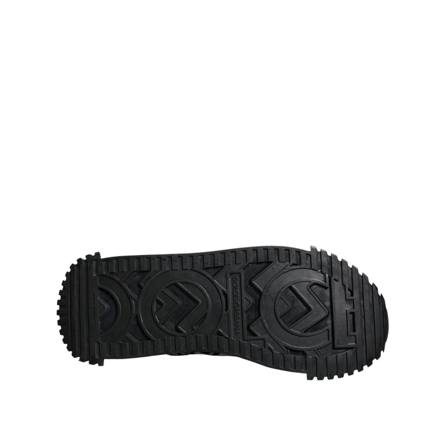 Dolce & Gabbana Black Logo Lace Up Low Top NS1 Sneakers Shoes