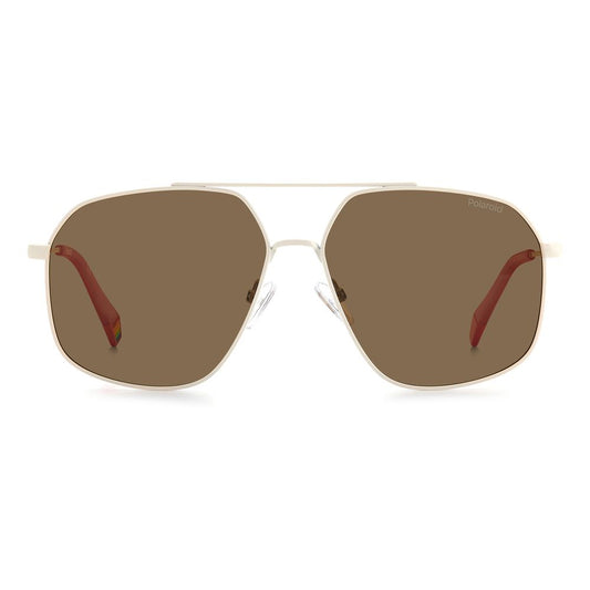 Polaroid Beige Stainless Steel Sunglasses POPLD6173S10ASPAC