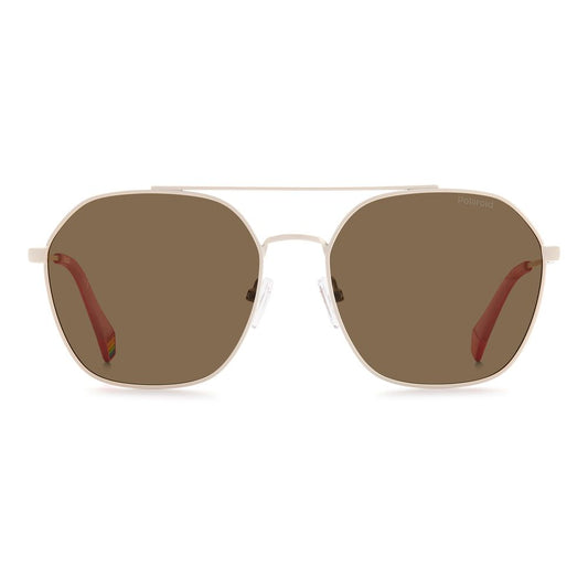 Polaroid Beige Stainless Steel Sunglasses POPLD6172S10ASPAC