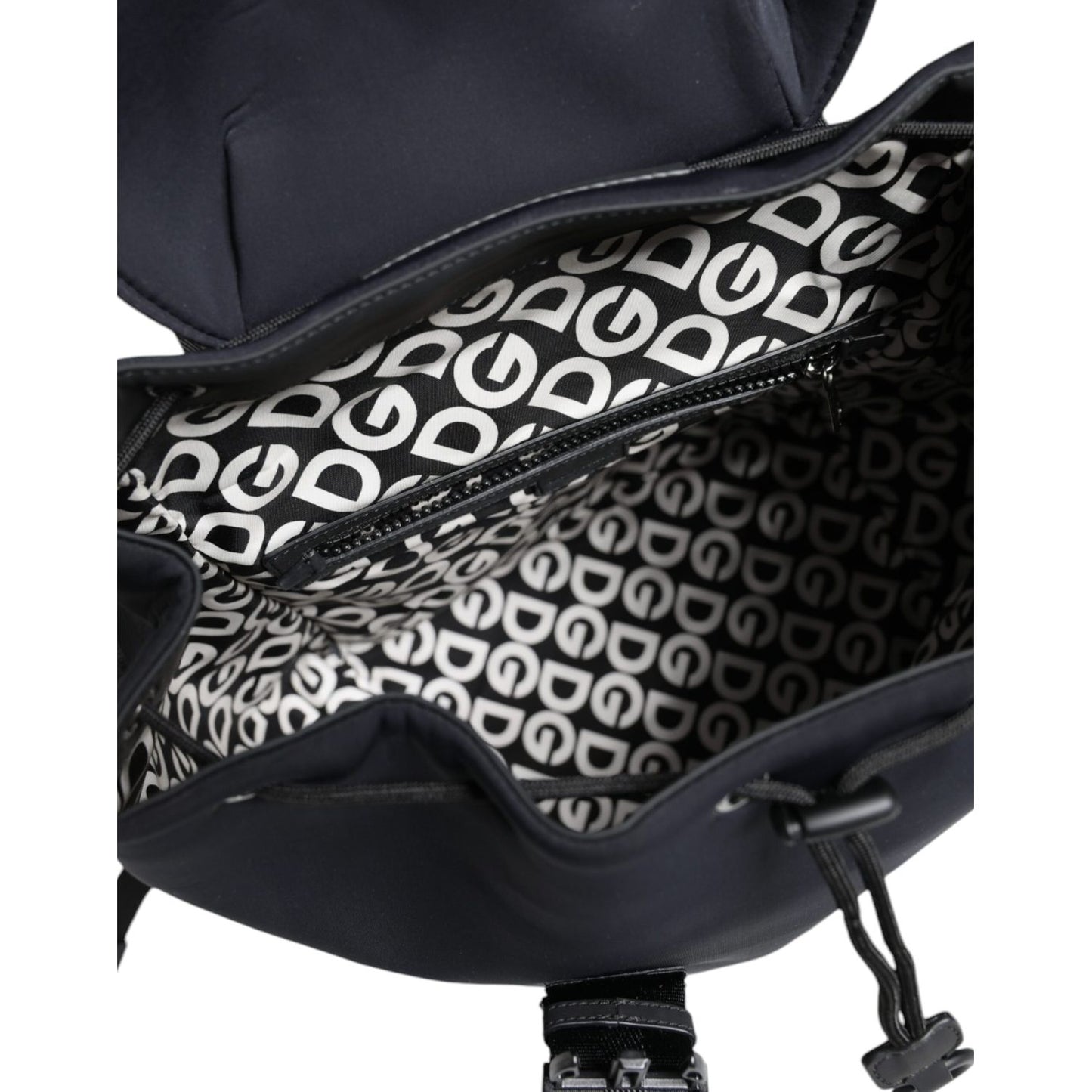 Dolce & Gabbana Black DG Mania Neoprene Travel Back Pack Bag