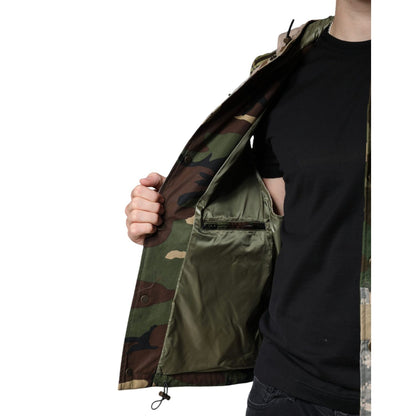 Dolce & Gabbana Multicolor Patchwork Hooded Vest Jacket