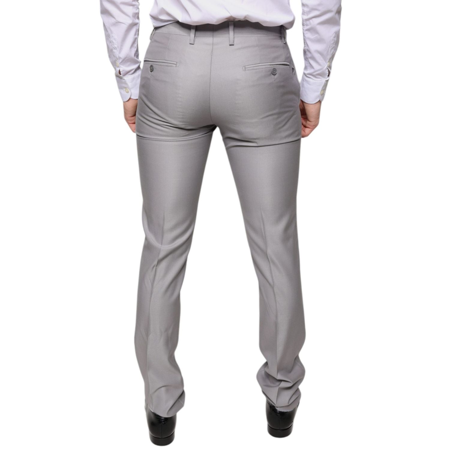 Dolce & Gabbana Light Gray Wool Dress Pants