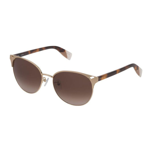 Furla Rose Gold Metal Sunglasses Furla Dim Gray