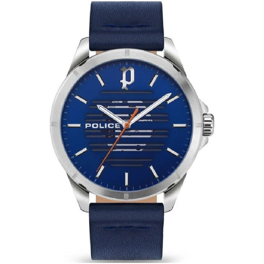 Police Blue Leather Watch Police Dark Slate Gray