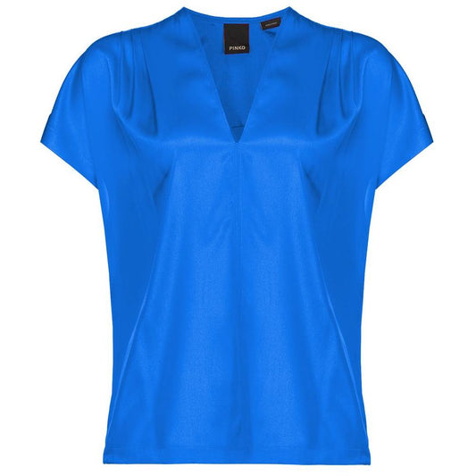 PINKO Blue Silk Sweater PINKO Royal Blue